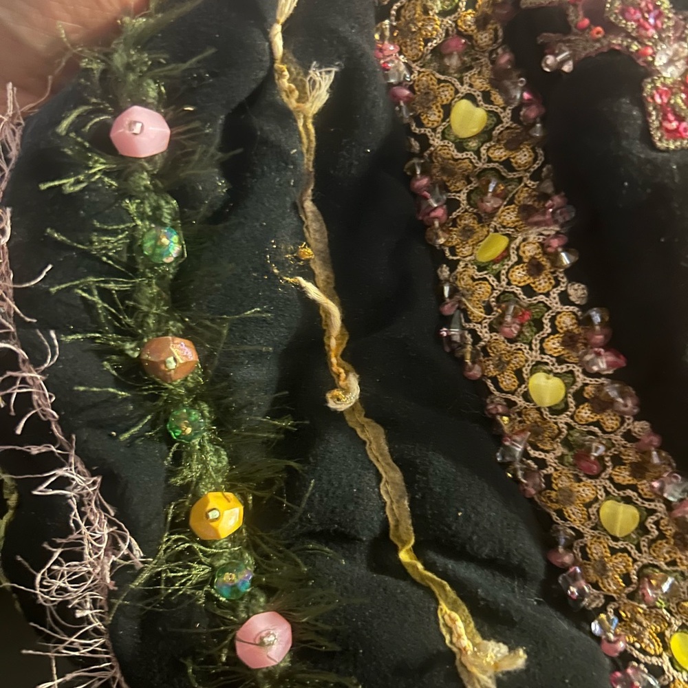 Vintage Mary Frances beaded purse sequin silk crossbody bags - Picture 8 of 12